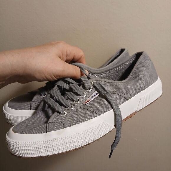 Superga Gray Sneakers Classic Canvas Design Sz.39.5 /8.5-9 - Picture 4 of 9